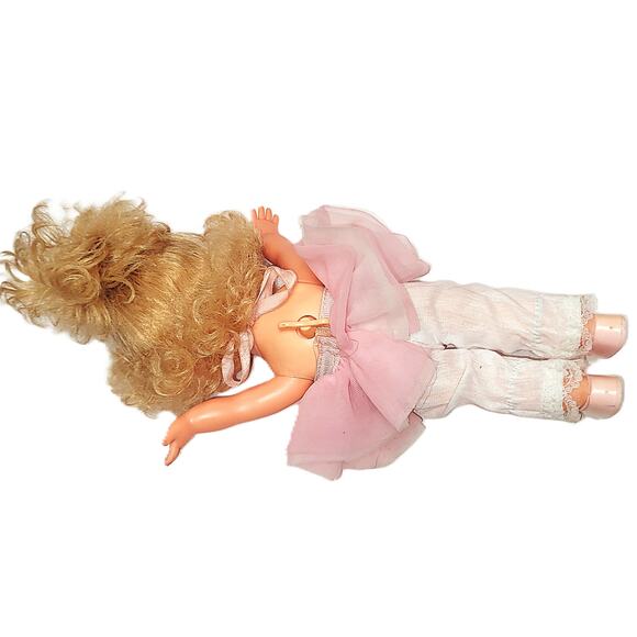 10" Vintage 1990's Pretty in Pink Wind Up Dancing Ballerina Doll By Mattel Works - Picture 3 of 6